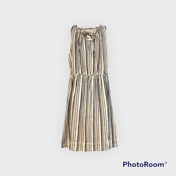 Ann Taylor Loft Nautical Blue and White Lined Dress Size XSP - Picture 1 of 11